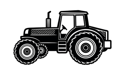 Farm Machinery Silhouette Vector Harvest Tools and Rural Equipment Clipart Design