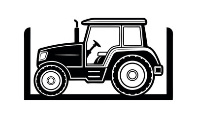 Farm Machinery Silhouette Vector Harvest Tools and Rural Equipment Clipart Design