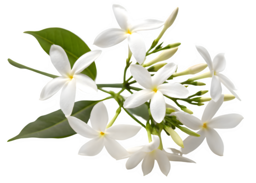 Night flowering jasmine on transparent background