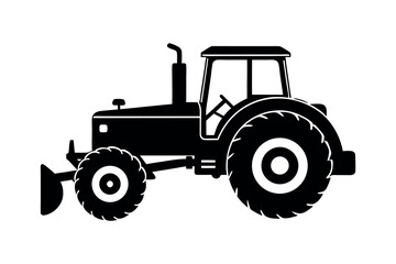 Agricultural Machinery Silhouette Clipart Farming Equipment and Tractor Vector Design