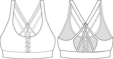 sports bra free vector file © Firoz
