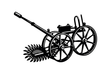 Agricultural Machinery Silhouette Clipart Farming Equipment and Tractor Vector Design