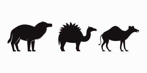 Animal Icon Pack Including Bear Camel and Porcupine