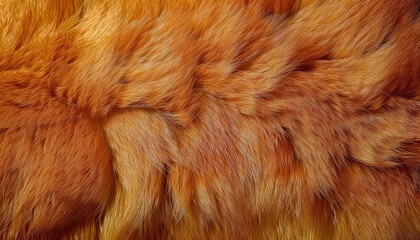 Fototapeta premium luxurious orange fur texture close-up, perfect for web design, print media, branding