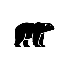Fototapeta premium Simple Polar Bear Standing for Wildlife and Arctic Nature