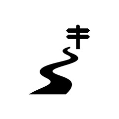 Hiking Path with Sign Post for Outdoor Exploration and Trails