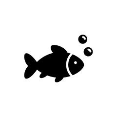 Fish Swimming with Single Bubble for Peaceful Aquatic Scene