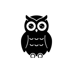 Peaceful Owl Sitting for a Calm and Wise Nature Symbol