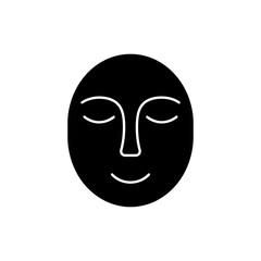 Face with Peaceful Aura for Calm and Relaxation