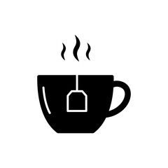 Cup with Teabag and Steam for Hot Tea and Relaxing Moments