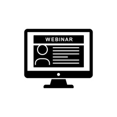 Monitor Showing Webinar Poster for Online Event Promotion