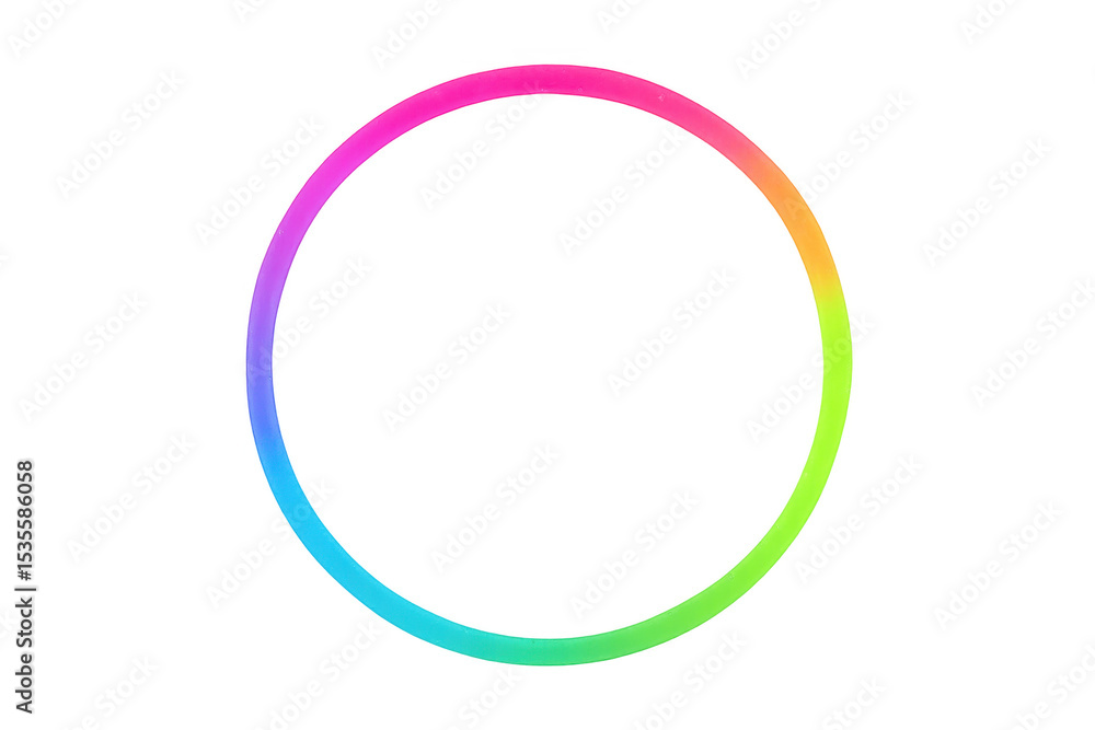 Poster colorful circular shape with a smooth rainbow gradient, ideal for design projects needing a touch of