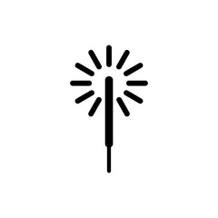 Sparkler with Sparks Radiating Outward for a Festive Atmosphere