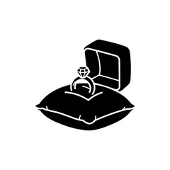 Ring Box on Pillow, Engagement Proposal and Love