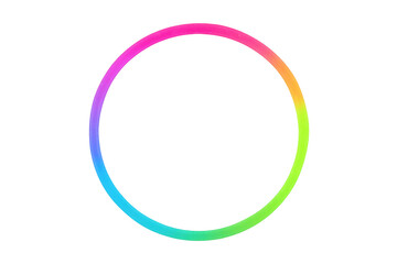 Colorful circular shape with a smooth rainbow gradient, ideal for design projects needing a touch of vibrancy