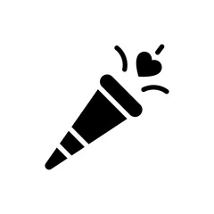 Party Horn with Heart Flare for Romantic Celebration