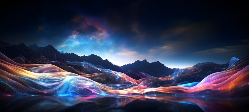 Galaxy Version of mammoth world,ai generative