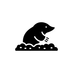 Mole with Dirt Tunnel Showing Underground Burrowing Habitat