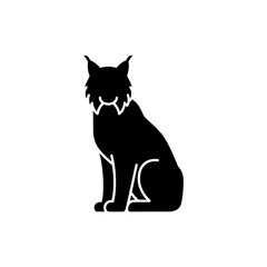 Lynx Sitting with Distinctive Tufted Ears and Alert Expression