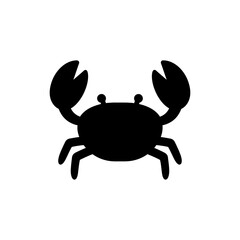 Crab with Raised Claws in Aggressive Defensive Stance Pose