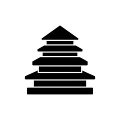 Water Temple with Tiered Layers and Traditional Architectural Style