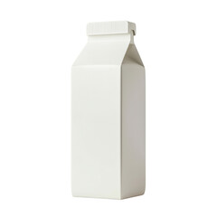 plain white milk carton with rectangular shape and flip top lid, perfect for packaging beverages. This minimalist design emphasizes simplicity and functionality