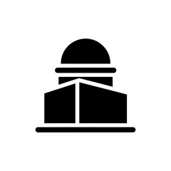 Triangular Facade Building with Dome and Modern Architecture