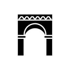 Square Arch with Decorative Top Elements and Ornate Architectural Style