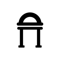 Rounded Top Shrine with Arch Frame and Traditional Architecture