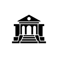 Government office building with steps and grand arched door entrance design