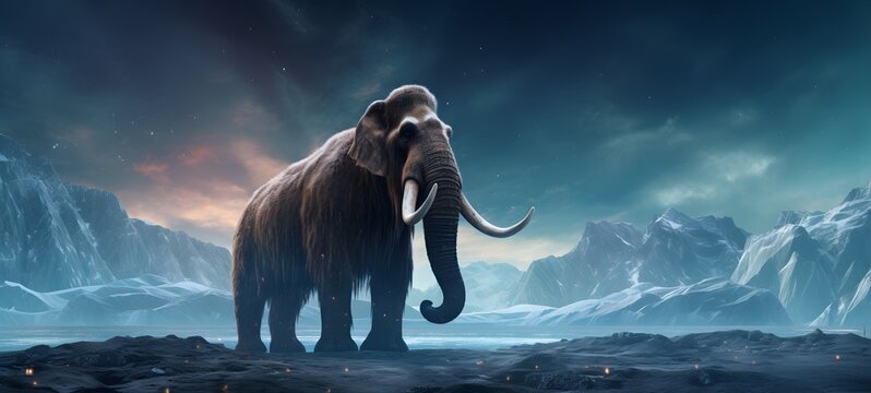 Galaxy Version of mammoth world,ai generative