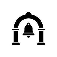 Bell Gate with Simple Arch Entrance and Architectural Icon
