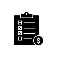 Clipboard With Finance Checklist Business Icon