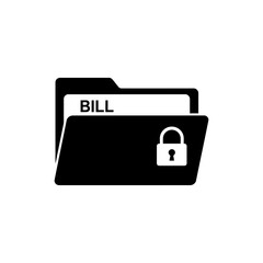 Obraz premium Secure folder icon with financial bill for safe document storage