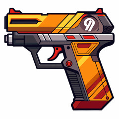 illustration of a gun