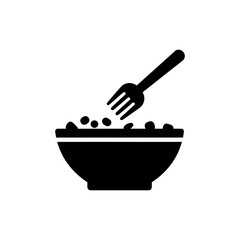 Fork Stirring Mixed Ingredients in a Bowl