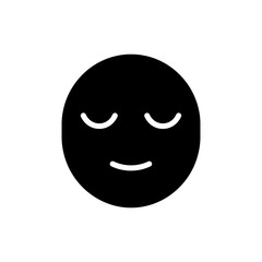 Face With Relaxed Closed Eyes Calm Expression Icon