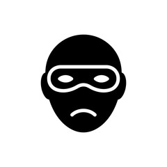 Face Wearing Sleep Eye Mask Relaxation Icon