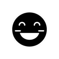 Wide Grin Face with Light Blush Expression Icon