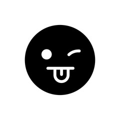 Winking Face with Tongue Sticking Out Playful Icon