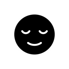 Sleepy smirk with closed eyes relaxed expression