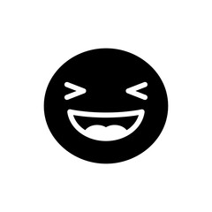 Laughing Face with Eyes Squinting Showing Happiness and Fun