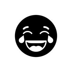 Laughing Tears Face with Closed Eyes Expressing Extreme Joy and Humor