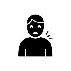 Person showing hurt expression with wide stare of pain