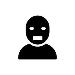 Person with Dull Face and Square Mouth Expression