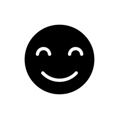 Fototapeta premium Bashful person with both eyes closed grinning in a shy happy pose