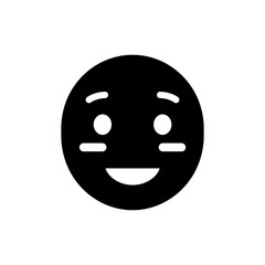 Person Showing Bashful Grin with Soft Blush on Cheeks