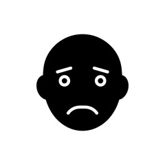 Anxious eyes and tight lips showing tension and unease