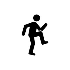 Person performing high knees exercise for athletic cardio fitness