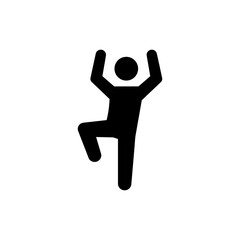 Person stretching leg extended back with arms up exercise